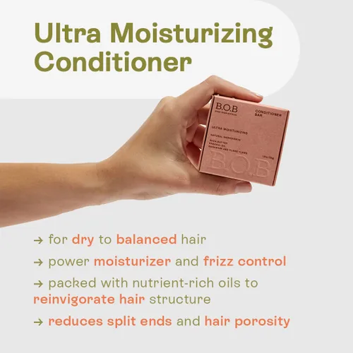 Vista 3 de Paquete hidratante Barra de champú nutritiva + barra acondicionadora ultra hidratante Cuidado del cabello sólido para cabello seco Vegano