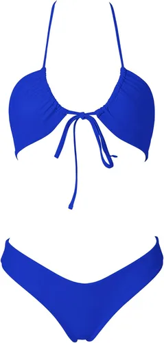 Vista 2 de RUUHEE Trajes de baño de 2 piezas con estampado floral y cintura alta para mujer