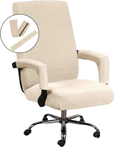 Vista 9 de H.VERSAILTEX Fundas para silla de oficina en casa, fundas elásticas para silla de escritorio de computadora, respaldo medio y alto, universal, funda