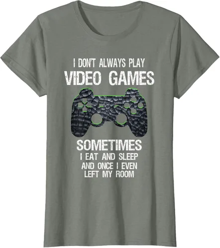 Vista 20 de Funny Gamer Video Games - Camiseta para niños y adolescentes, ajuste clásico, color negro, mezcla de algodón, Negro