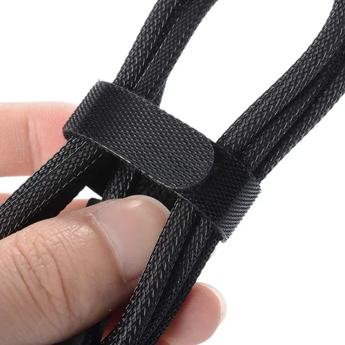 Vista 3 de 150 correas de cierre reutilizables, lazos de gestión de cables de 6 pulgadas, correas organizadoras de gancho y bucle ajustables para el hogar