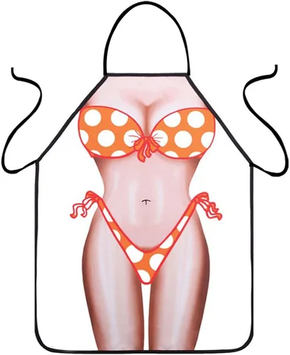 Vista 3 de Juego de 2 delantales de personajes de héroe de dibujos animados de anime, divertidos delantales de cocina sexy para parejas, regalos novedosos