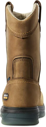 Vista 5 de ARIAT Turbo Pull-On Csa - Botas de trabajo impermeables con punta de carbono para hombre, Marrón