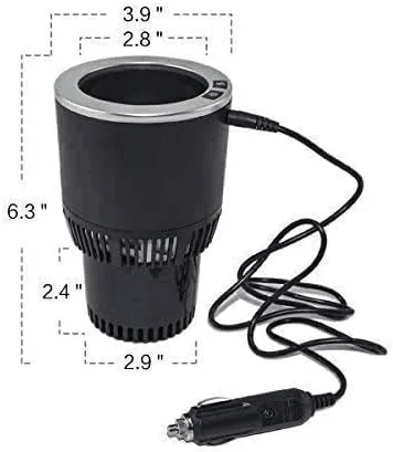 Vista 2 de BFYCHYC - Calentador de tazas de automóvil 2 en 1 de alta calidad, enfriador inteligente para taza de automóvil, soporte perfecto para vasos