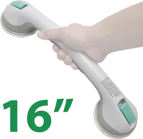 Vista 3 de PCP Mango de seguridad para bañera y ducha con agarre de succión, blanco, 16 pulgadas