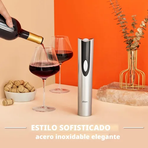 Vista 7 de Abridor eléctrico para botellas de vino de Oster, Plateado