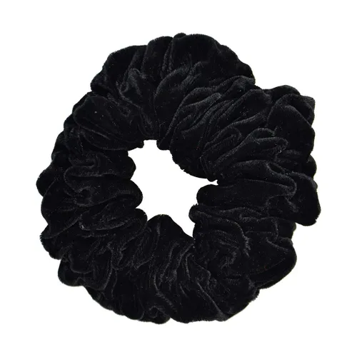 Vista 2 de Coletero de terciopelo negro, coletero jumbo, coletero de terciopelo negro jumbo, coletero de cama, coletero de terciopelo, lazos para el cabello