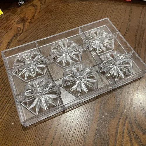 Vista 3 de Molde de chocolate de flores hexagonales moldes de policarbonato para chocolate DIY