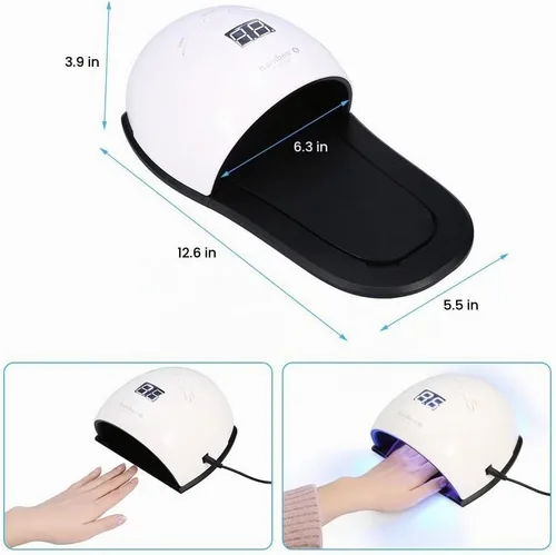 Vista 9 de FILFEEL Lámpara LED de secado de uñas de 48 W, herramientas de arte de uñas para curado de esmalte de uñas con sensor inteligente herramienta