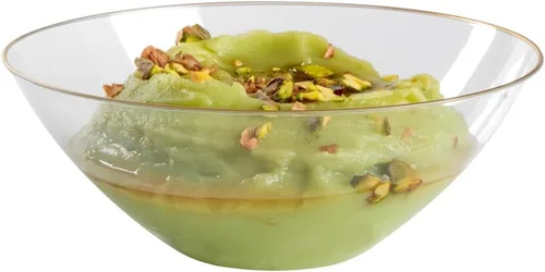Vista 14 de Restaurantware Moderna - Cuencos de plástico de 6 onzas, 20 cuencos de ensalada desechables duraderos – Cuencos de plástico transparente resistentes
