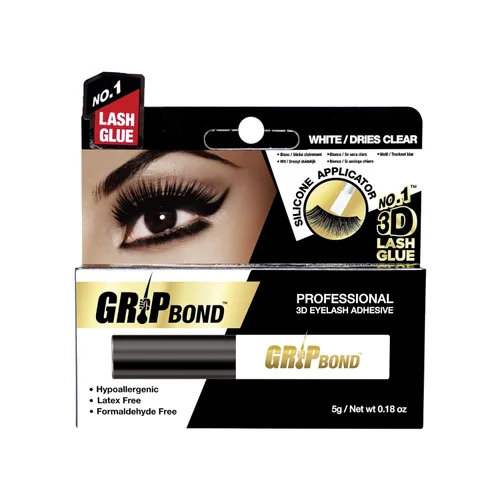 Vista 8 de EBIN NEW YORK Grip Bond - Pegamento de pestañas de silicona color negro, 0.18 onzas, pegamento de pestañas de secado rápido, se seca oscuro, agarre