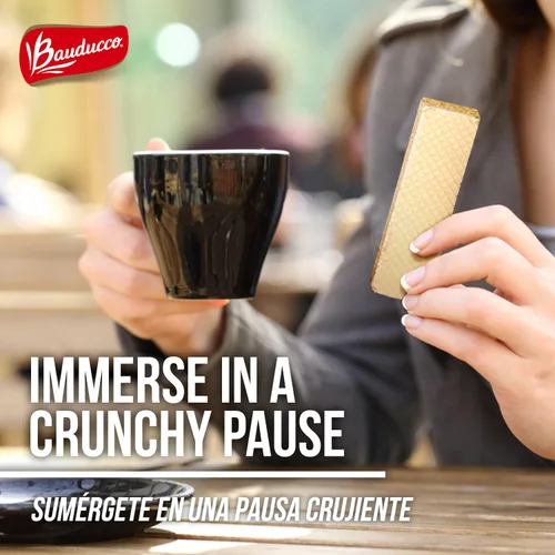 Vista 5 de Bauducco Obleas de Mantequilla de Maní – Galletas Crujientes de Oblea con 3 Deliciosas e Indulgentes Capas Decadentes de Crema con Sabor a