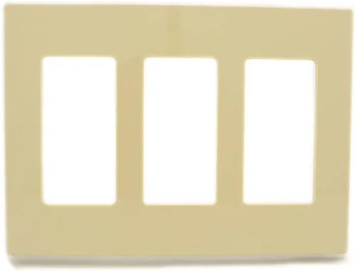 Vista 6 de Leviton Placa de pared Decora Plus de 3 elementos sin tornillos con montaje a presión, 80311-SW, blanco