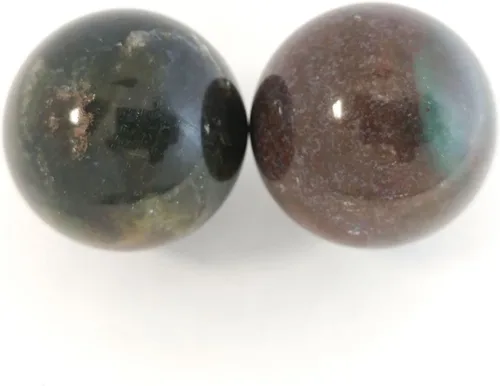 Vista 5 de Top Chi Fancy Jasper Baoding - Bolas para terapia de manos, ejercicio y alivio del estrés (mediano de 1.6 pulgadas)