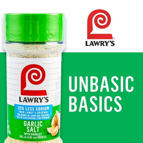 Vista 22 de Lawry's 25% menos de sal de ajo y sodio con perejil, 5.62 oz