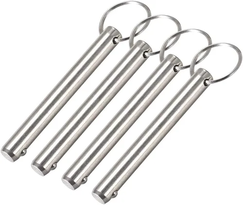 Vista 15 de uxcell Pin de liberación rápida 6mmX45mm Marine Hardware para barco Bimini Bisagra cubierta superior 4 piezas