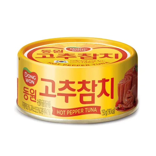 Vista 3 de Dongwon - Lata de atún con salsa de pimiento picante, 3.5 onzas (3.53 oz) x 5 latas - Atún enlatado coreano