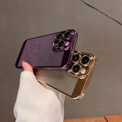 Vista 3 de Funda de refrigeración transpirable de disipación de calor para iPhone 14, 13, 12, 11 Pro Max, galvanizado, a prueba de golpes, delgada