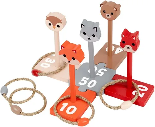 Vista 2 de Professor PUZZLE Animal Ring Toss - ¿Quién ganará este salvaje juego de puntería?