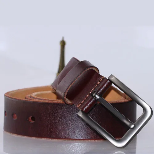 Vista 2 de PAZARO Cinturón de cuero 100% de grano suave para hombre
