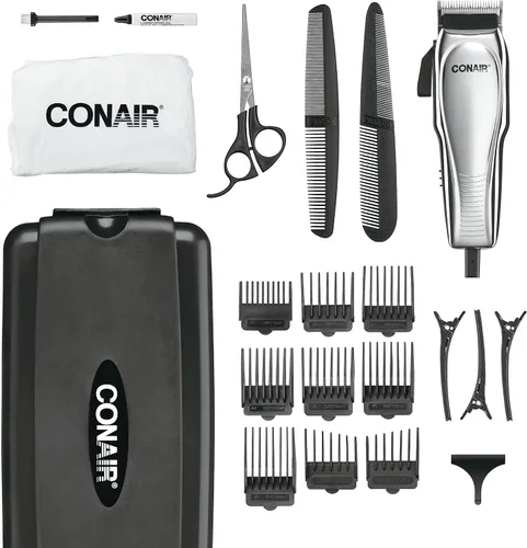Vista 11 de Conair Barber - Cortadora de pelo, serie Barbershop - Kit de corte de pelo de 16 piezas