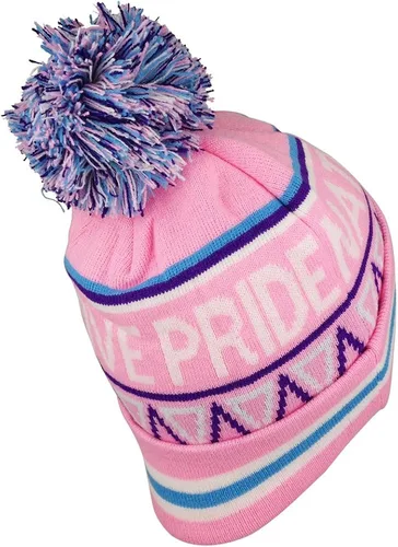 Vista 3 de Trendy Apparel Shop - Gorro largo con pompón bordado