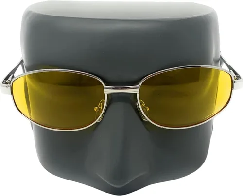 Vista 5 de Gafas unisex de metal envolventes con forma de patillas de resorte HD