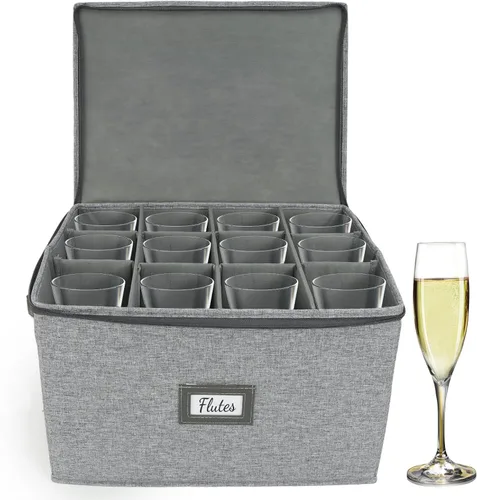 Vista 37 de HOMELUX THEORY 8 piezas de contenedores de almacenamiento de porcelana de carcasa dura, almacenamiento de tazas, copas de vino, utensilios