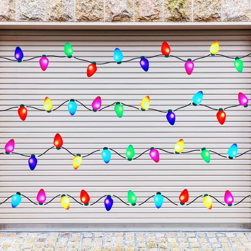 Vista 10 de Outus 40 Piezas Imanes de Coche de Navidad Decoración a Granel Luces Calcomanías de Coche Refrigerador Navidad Luces Reflectantes Imanes de Bombilla