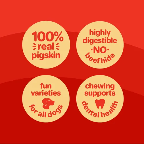Vista 4 de Hartz Oinkies - Golosinas masticables naturales para perros, piel de cerdo ahumado, 9.2 onzas