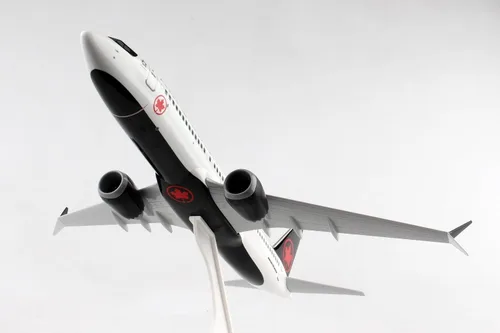 Vista 4 de Sky Marks Air Canada 737 Max8 1/130 - Avión coleccionable de plástico moldeado por inyección para niños a partir de 14 años