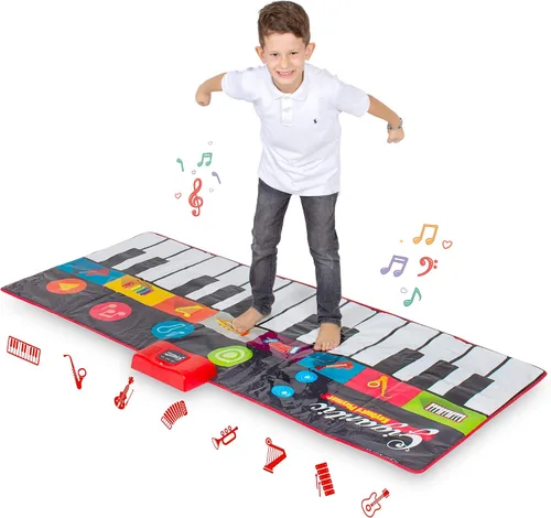 Vista 9 de Abcotech - Alfombrilla de piano de suelo para niños, teclado gigante de pista de baile, juguetes sensoriales Modos de reproducción, grabación