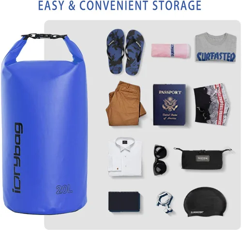 Vista 4 de [Usado] IDRYBAG Bolsa seca para kayak impermeable 2L/5L/10L/15L/20L, pequeña bolsa impermeable para navegación