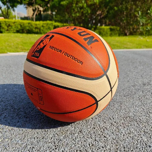 Vista 8 de Basketball, Adult Size 7, 12 Panel, 2-Tone Design, 29.6inches, Orange/Yellow, Indoor/Outdoor Play, 1 Pack
