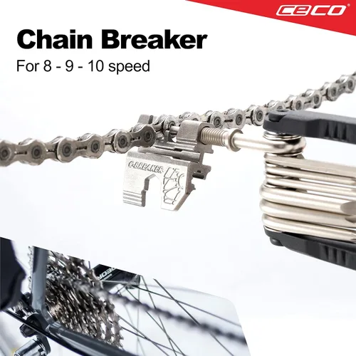Vista 4 de CECO USA - Herramienta de bicicleta de 20 funciones con rompedor de cadena, multiherramienta para bicicleta, resistente, tamaño de bolsillo