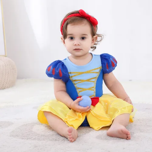 Vista 45 de Vestidos de princesa para niñas pequeñas, disfraz de mameluco para cumpleaños, Navidad, Halloween con diadema de 0 a 18 meses