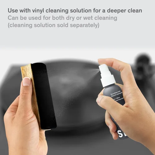 Vista 6 de Boundless Audio Cepillo limpiador de discos - Cepillo de vinilo de terciopelo - Accesorios para tocadiscos para limpieza de vinilo