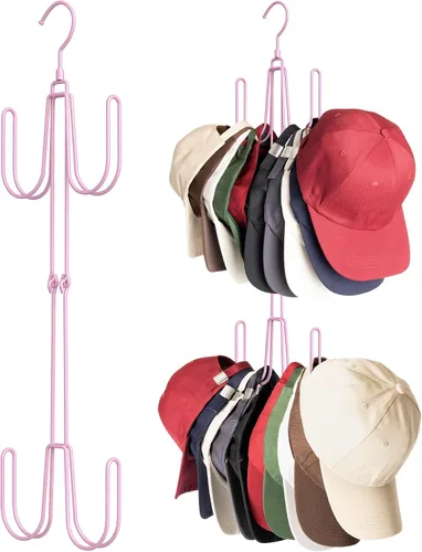 Vista 10 de NANATI Perchas de sombrero para armario, organizador de sombreros de acero inoxidable, estantes para gorras de béisbol, organizador de gorras