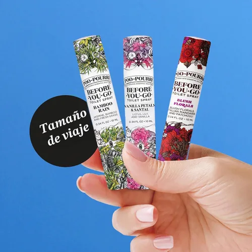 Vista 3 de Poo-Pourri Before-You-Go - Aerosol para inodoro, tamaño de viaje, 10 mL, paquete de 5