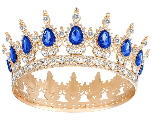 Vista 10 de Corona para mujer, tiara de corona de reina para fiestas navideñas, aleación