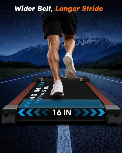 Vista 9 de Walking Pad Treadmill with Auto Incline 12%-12Level, Quiet BLDC EvoDrive