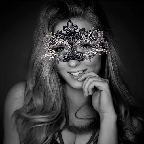 Vista 6 de Hoshin - Máscara para baile de máscaras, decoraciones de Mardi Gras, máscaras venecianas para mujer