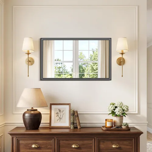 Vista 7 de FORBATH Bathroom Mirror for Over Sink, 18x30 Inch Black Vanity Mirror