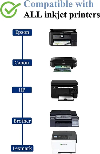 Vista 2 de Botellas de tinta de repuesto a granel compatibles con todas las botellas de tinta de repuesto Epson Workforce Epson EcoTank HP Officejet HP Deskjet
