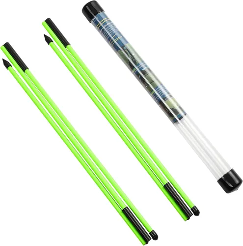 Vista 10 de Rhino Valley Palos de alineación de golf – Cañas de práctica de golf plegables para apuntar, poner, entrenador de swing completo, corrector