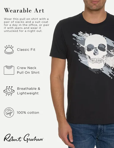 Vista 2 de Robert Graham Fraizer - Camiseta de manga corta de algodón para hombre