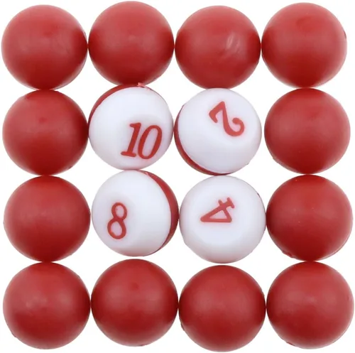 Vista 5 de AYLIFU -Billiard/Pool Plastic Tally Shaker, dados de plástico con 16 números, botella negra con guisantes/bolas