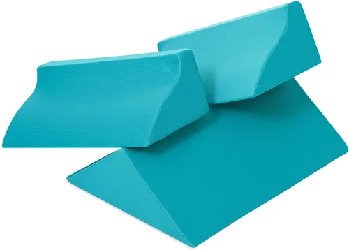 Vista 7 de Almohada de cuña lateral 3 en 1, almohada de cuña para aliviar el dolor de espalda, cuñas de espuma para colocar en la cama, cuñas de Verde