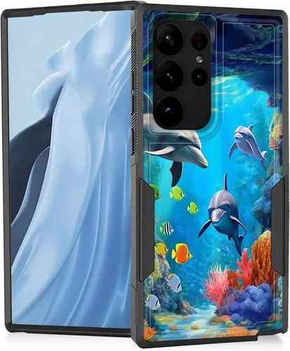 Vista 190 de Funda para Galaxy A14 5G, resistente de doble capa híbrida de policarbonato duro, goma suave, a prueba de golpes, funda protectora resistente