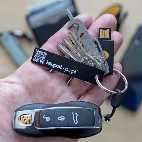 Vista 4 de Popl x Keyport Digital ME Key - Tarjeta de visita digital Tarjeta de visita electrónica para llavero organizador de llaves Tarjeta de visita NFC
